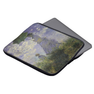 Vrouw met Parasol van Claude Monet, Vintage Kunst Laptop Sleeve