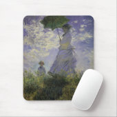 Vrouw met Parasol van Claude Monet, Vintage Kunst Muismat (Met muis)