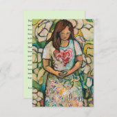 Vrouw met patiëntengebedskaart, Romans 5 (Voorkant / Achterkant)