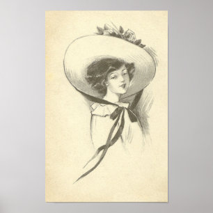 vrouw met Pet Poster