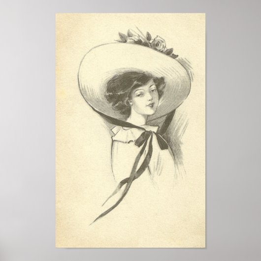 vrouw met Pet Poster (Voorkant)