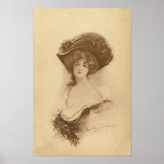 vrouw met Pet Poster (Voorkant)