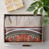 Vrouw met Poppy, Mucha Tissuepapier (Geschenk)