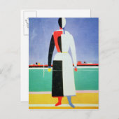 Vrouw met Rake, c.1928-32 Briefkaart (Voorkant / Achterkant)