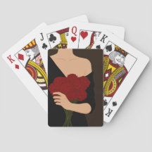 Vrouw met Rode Bloemen