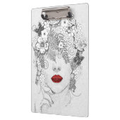 Vrouw met Rode Lips Klembord (Links)