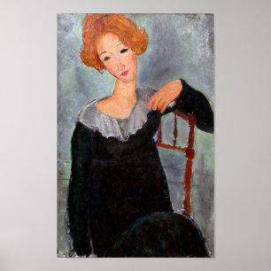 Vrouw met Rood Haar, Modigliani Poster