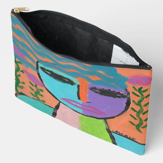 Vrouw met Rozen Abstracte Kunst Etui (Open)