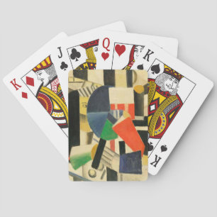 Vrouw met Spiegel - Vintage Kunst Pokerkaarten