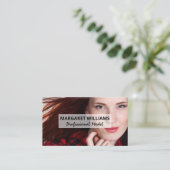 Vrouw met stromend haar | Model — Shot Visitekaartje (Staand voorkant)