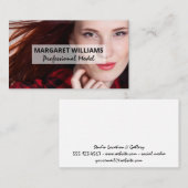 Vrouw met stromend haar | Model — Shot Visitekaartje (Voorkant / Achterkant)