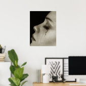 Vrouw met tranen poster (Thuiskantoor)