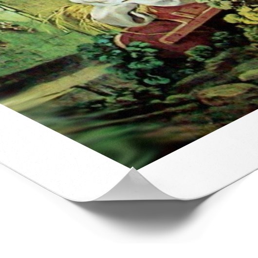 VROUW MET TWEE KINDEREN Premium Canvas Poster (Hoek)