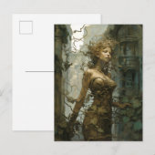 Vrouw met wijnstokken Fantasy Art Briefkaart (Voorkant / Achterkant)