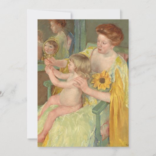 Vrouw met zonnebloem | Mary Cassatt (Voorkant)