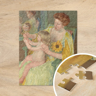 Vrouw met zonnebloem   Mary Cassatt Legpuzzel