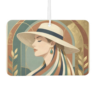 Vrouw met zonnehoed art deco luchtverfrisser