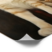   vrouw met zwarte en witte katten poster (Hoek)