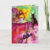 VROUW MET ZWARTE KAT KAART (Voorkant)