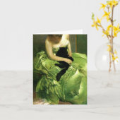 Vrouw met zwarte kat kaart (Gele Bloem)