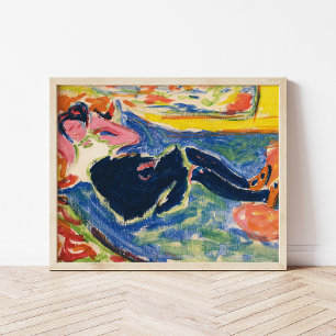 Vrouw met zwarte kousen Ernst Ludwig Kirchner Poster