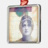 vrouw metalen ornament (Links)