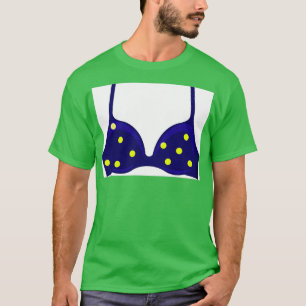 Vrouw Mode Blue Bikini T-shirt