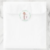  Vrouw Mode & Kerstmis groet Ronde Sticker (Tas)