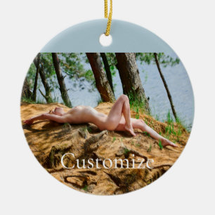 Vrouw Model Zonnebaden Thunder_Cove Keramisch Ornament
