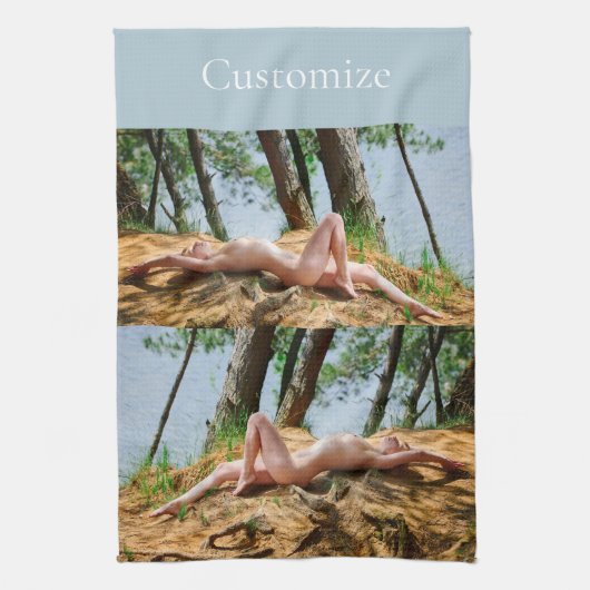 Vrouw Model Zonnebaden Thunder_Cove Theedoek (Verticaal)