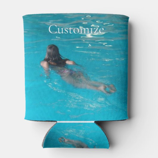 Vrouw model zwemmen Thunder_Cove Blikjeskoeler (Achterkant)