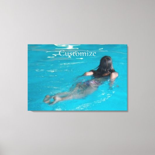 Vrouw model zwemmen Thunder_Cove Canvas Afdruk (Voorkant)