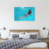 Vrouw model zwemmen Thunder_Cove Canvas Afdruk (Insitu (Slaapkamer))