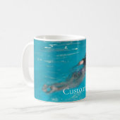 Vrouw model zwemmen Thunder_Cove Koffiemok (Voorkant links)