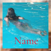 Vrouw model zwemmen Thunder_Cove Raamsticker (Vel 2)