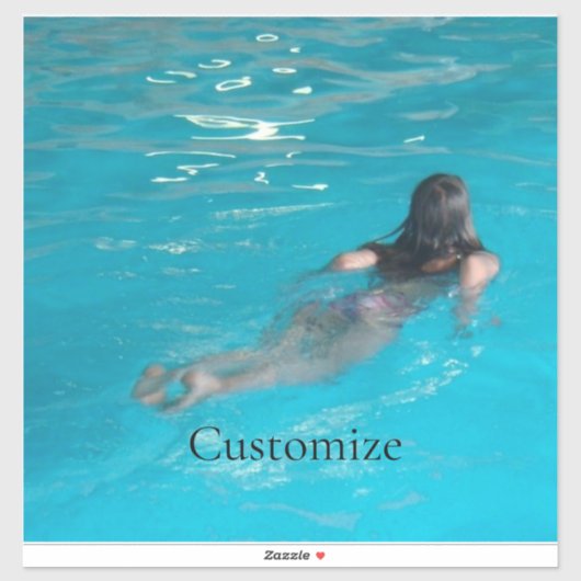 Vrouw model zwemmen Thunder_Cove Sticker (Vel)