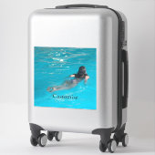 Vrouw model zwemmen Thunder_Cove Sticker (Koffer)