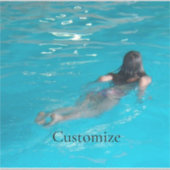 Vrouw model zwemmen Thunder_Cove Sticker (Voorkant)