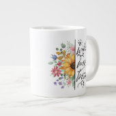 Vrouw Moeder Baas Badass Funny Zonnebloem Moederda Extra Grote Beker (Voorkant rechts)