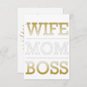 vrouw moeder baas, bedankkaart (Voorkant / Achterkant)