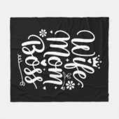 Vrouw Moeder Baas Schattig Moederdag Cadeau Fleece Deken (Voorkant (Horizontaal))