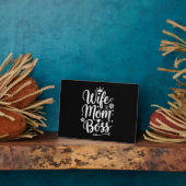 Vrouw Moeder Baas Schattig Moederdag Geschenk Fotoplaat (Zijkant)