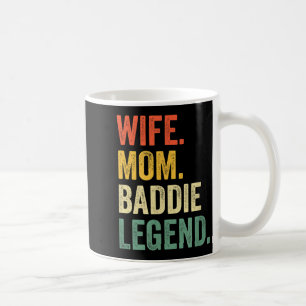 Vrouw moeder baddie legende grappige moederdag sch koffiemok