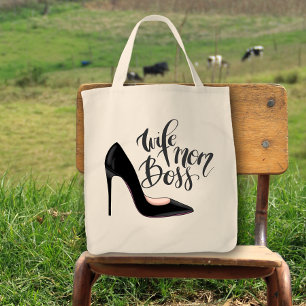 Vrouw Moeder Boss Meisje Hoge Heel Leuk Schattige Tote Bag