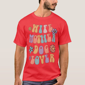 Vrouw Moeder Hondenliefhebber Retro Hond Moeder Ho T-shirt
