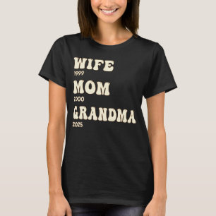 Vrouw Moeder Oma Gepersonaliseerde jaren Groovy Cu T-shirt