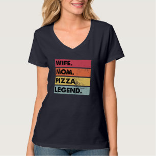 Vrouw Moeder Pizza Legend Grappige Pizza Lover Moe T-shirt