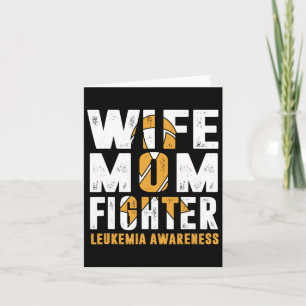 Vrouw Mom Fighter Leukemie Bewustzijn Kaart