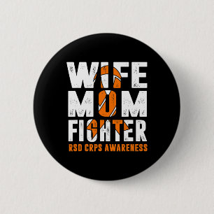 Vrouw Mom Fighter RSD CRPS Awareness Ronde Button 5,7 Cm
