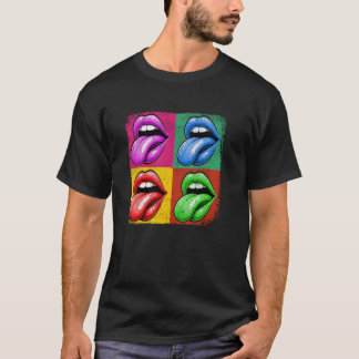 Vrouw Mondtong Lippen Pop Art Art Modern T-shirt